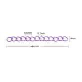 Colored Metal Iron Extension Chains 4 CM For Crafts Keychains Accessories Jewellery Making